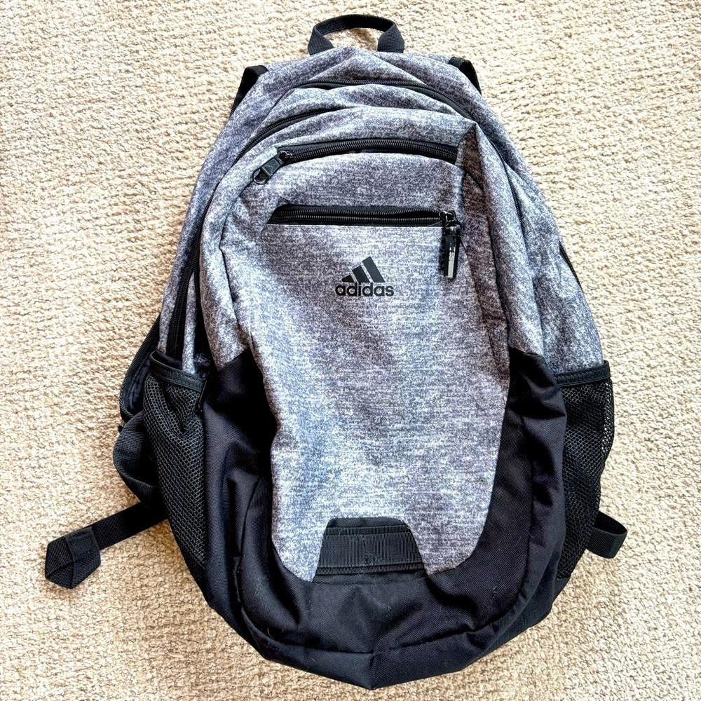 Adidas Gray and Black Backpack​